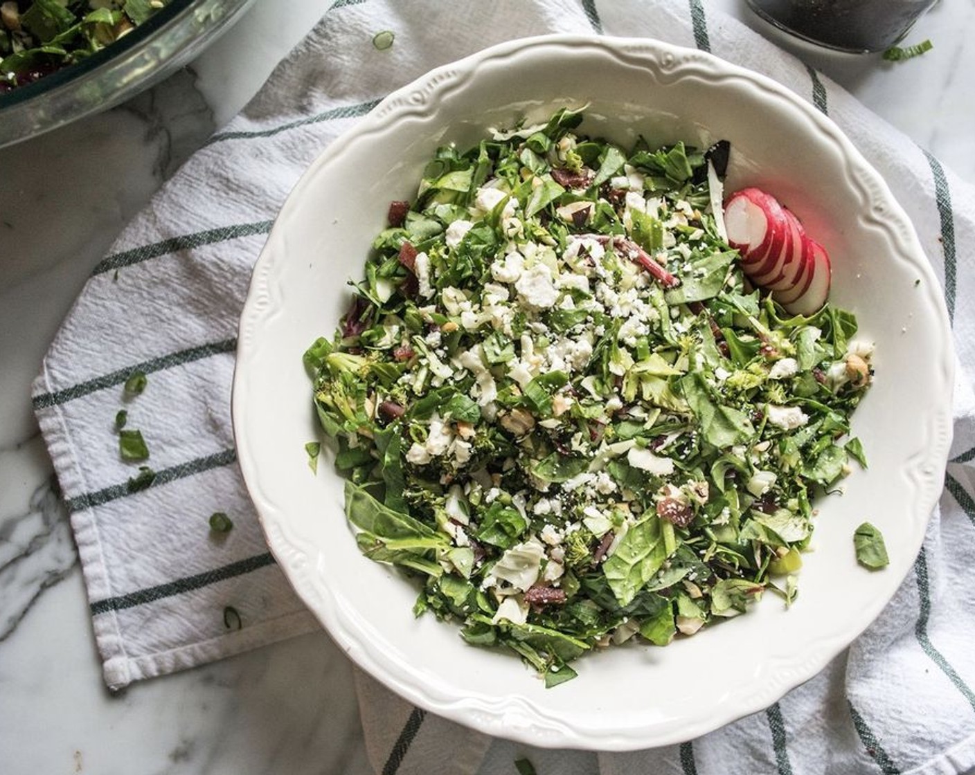 Roasted Broccoli, Blue Cheese and Bacon Chopped Salad