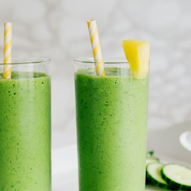 Tropical Green Cucumber Smoothie Recipe | SideChef