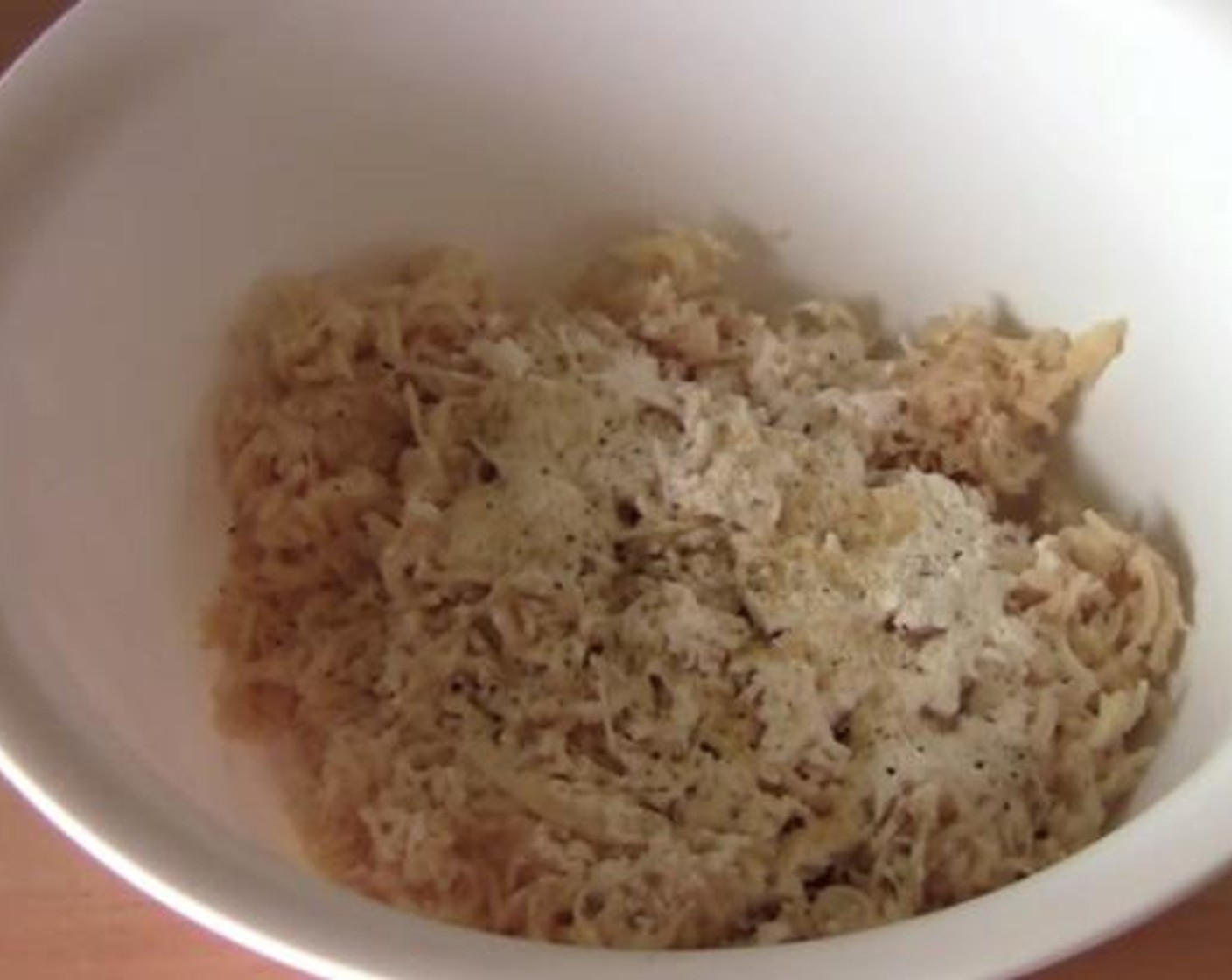 step 2 Into the mixing bowl, mix together All-Purpose Flour (2 Tbsp), Simply Organic Garlic Powder (1 tsp), Eggland's Best Classic Egg (1), Salt (to taste), and Ground Black Pepper (to taste).