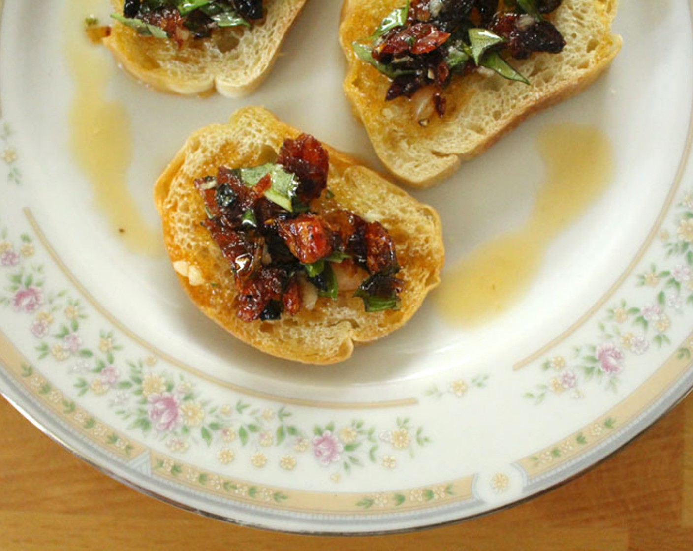 Fresh Herb and Dried Tomato Bruschetta