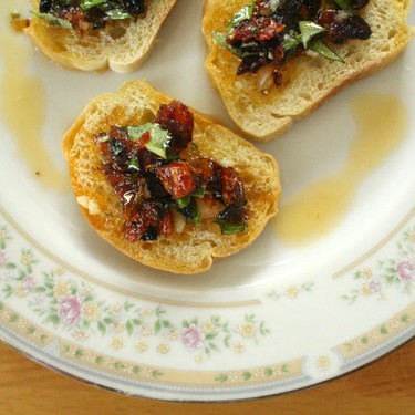 Fresh Herb and Dried Tomato Bruschetta Recipe | SideChef