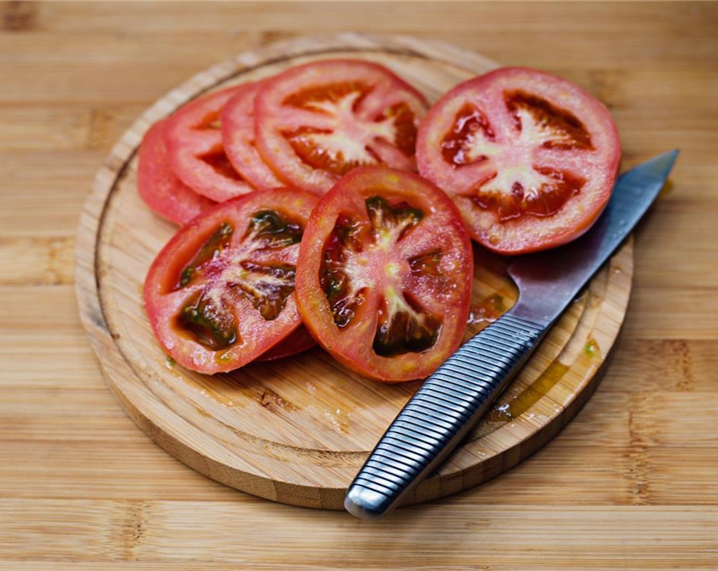 step 1 Thinly slice Tomatoes (2).
