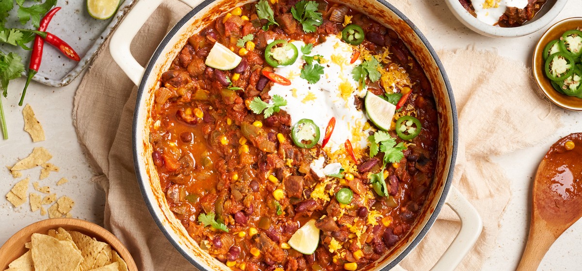 Mixed Bean Vegetarian Chili Recipe | SideChef
