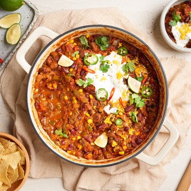 Mixed Bean Vegetarian Chili Recipe | SideChef