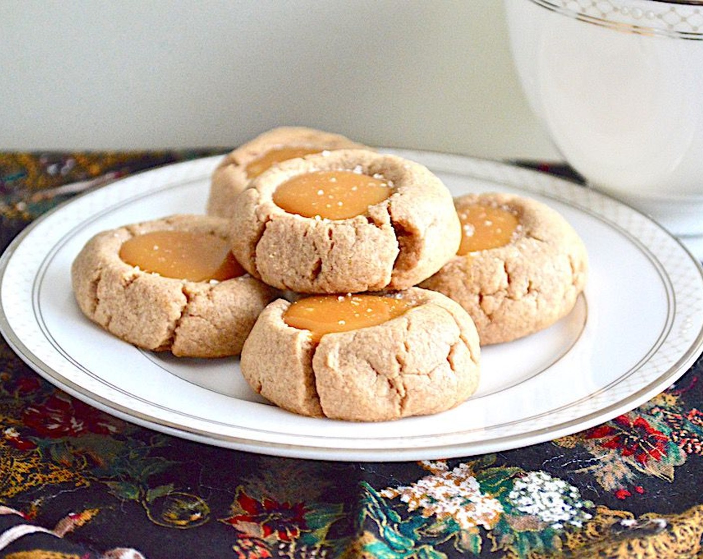 Salted Caramel Thumbprint Cookies