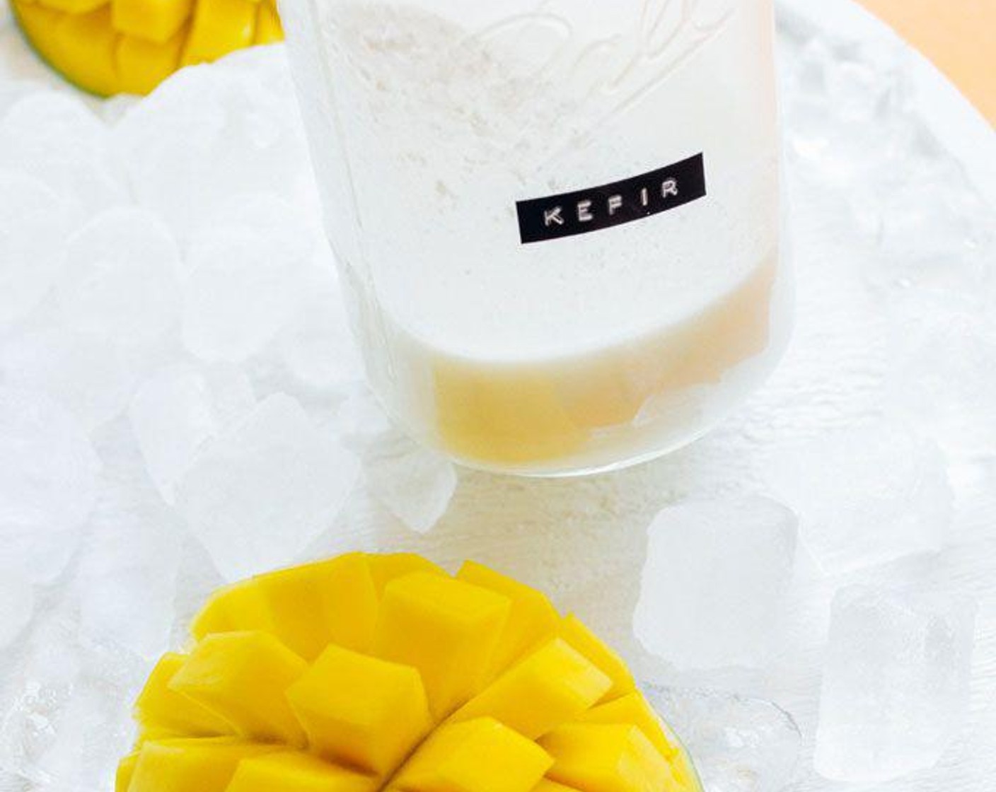 step 1 Combine Milk Kefir (1 1/4 cups), Mango (1 cup) and Honey (2 Tbsp) in a blender until smooth.