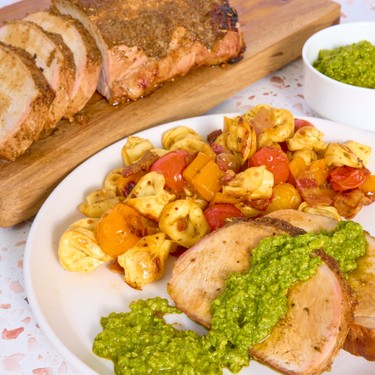Italian Pork Loin with a Kale Pesto Recipe | SideChef
