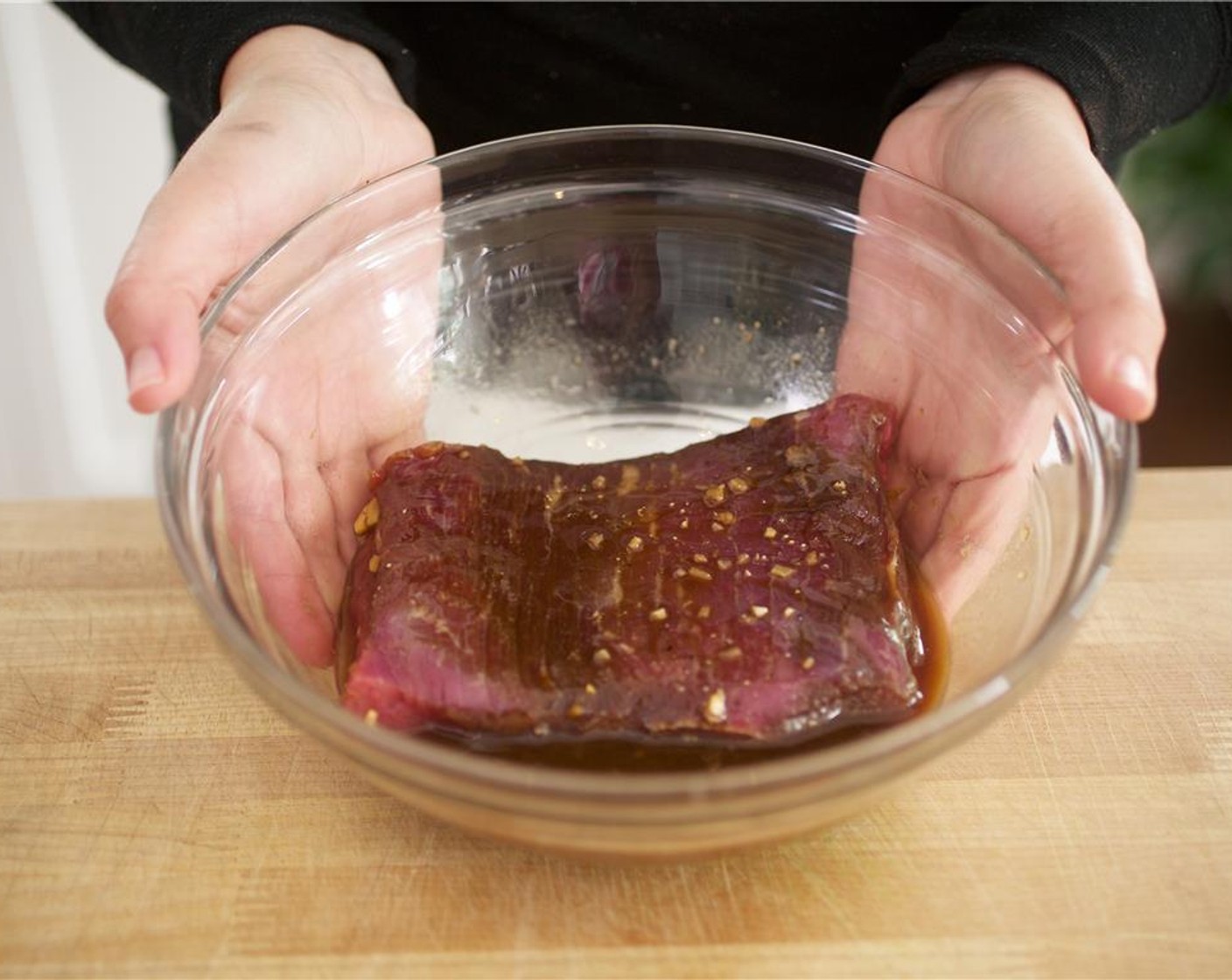 step 2 Finely chop Garlic (2 cloves) and place in a large bowl. Add Red Wine Vinegar (2 Tbsp), Dark Brown Sugar (1/4 cup), Ground Black Pepper (1/2 tsp), Tamari Soy Sauce (1/3 cup), and Dijon Mustard (2 Tbsp). Whisk to combine.