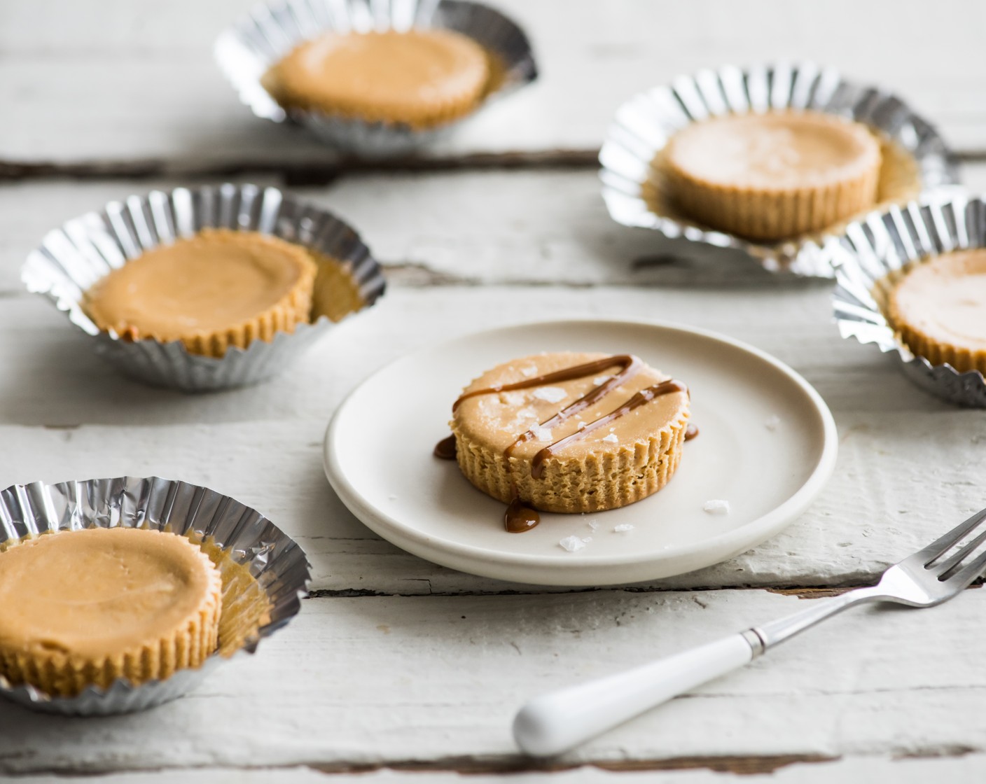 Mini Dulce de Leche Cheesecake Bites with Sea Salt