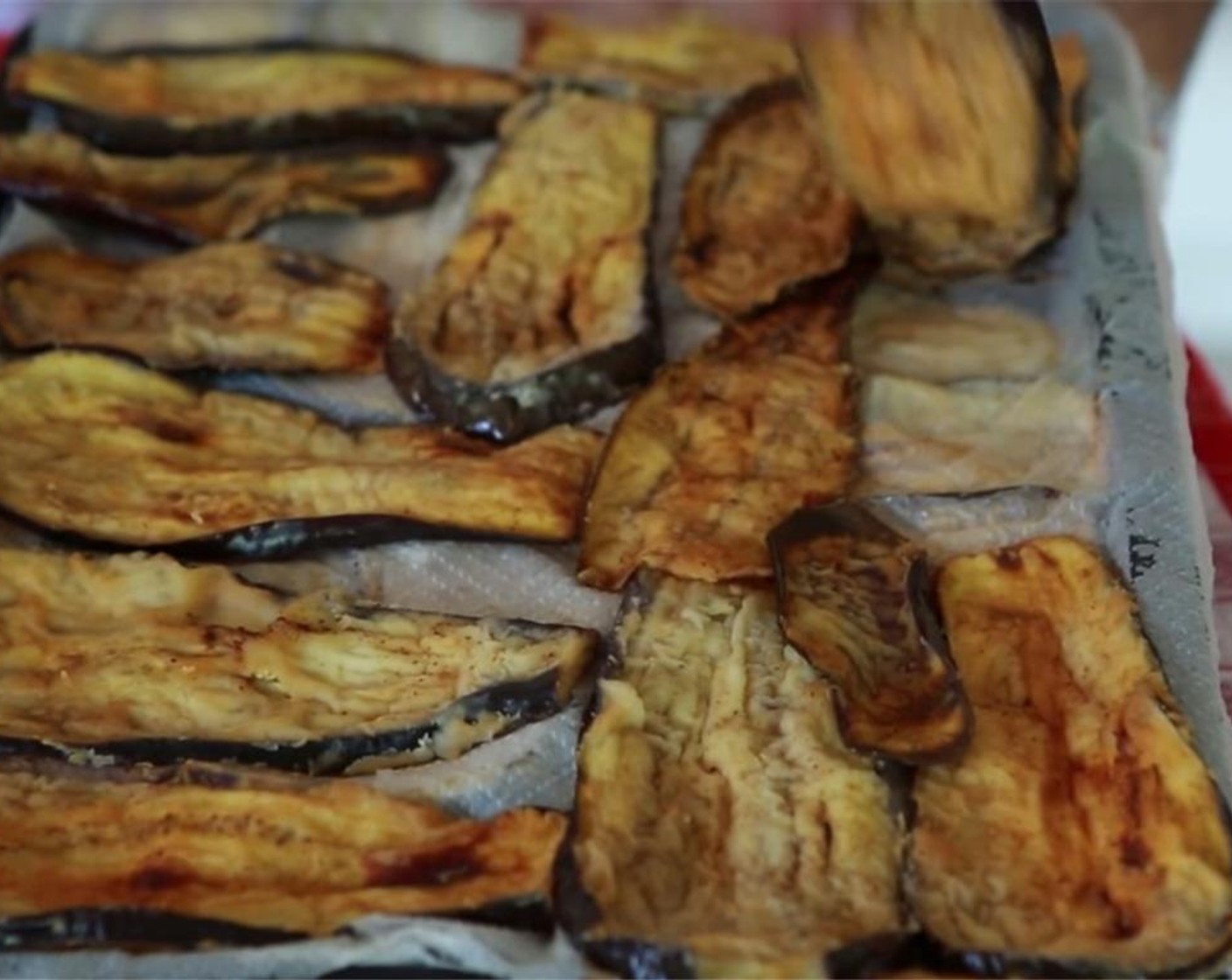 step 3 Once finished, heat up Vegetable Oil (as needed) in a frying pan and fry each strip until it starts to brown.