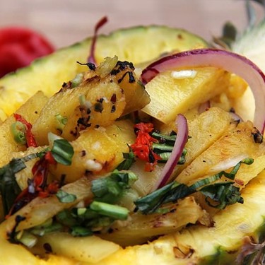 Applewood Smoked Pineapple Chow Recipe | SideChef
