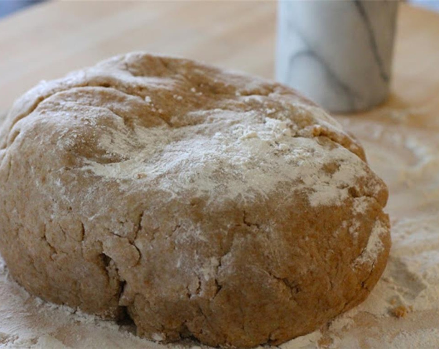 step 6 I always stir until mixture clings together, but not to over mix or over knead. Pat together and form into a nice ball.