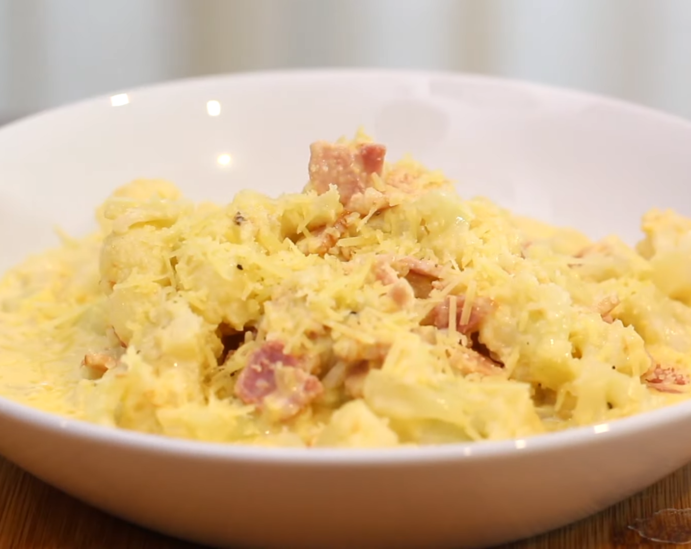 Cauliflower and Bacon Carbonara