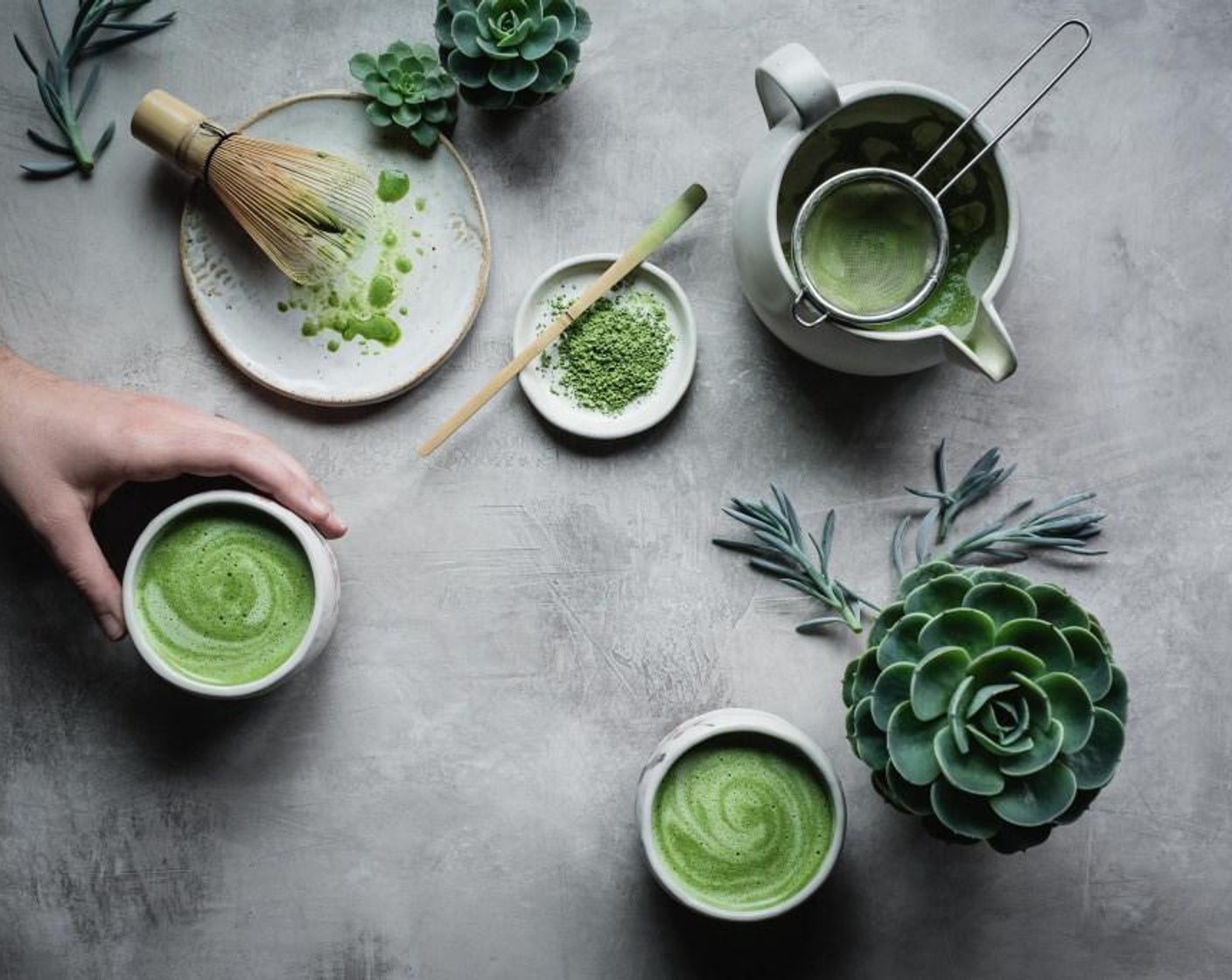 step 4 Add Honey (1/2 Tbsp) to the whisked matcha and stir to combine. Froth the heated milk and pour it into the matcha. Serve and enjoy!