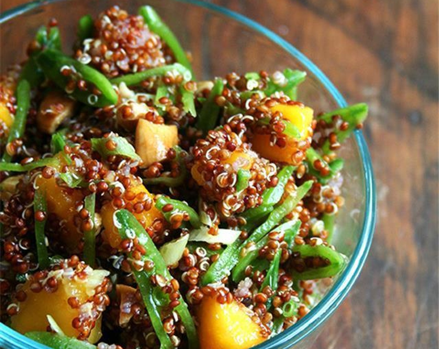 Quinoa Salad with Mango, Snap Peas, Ginger & Lime