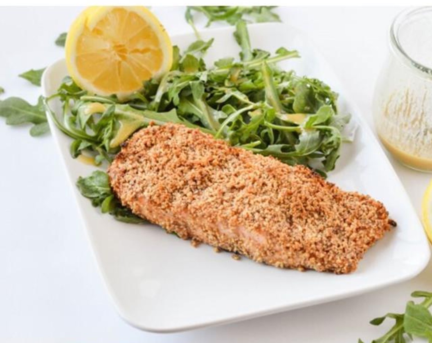 Almond Crusted Wild Salmon with Honey Mustard