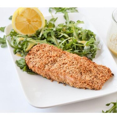 Almond Crusted Wild Salmon with Honey Mustard Recipe | SideChef