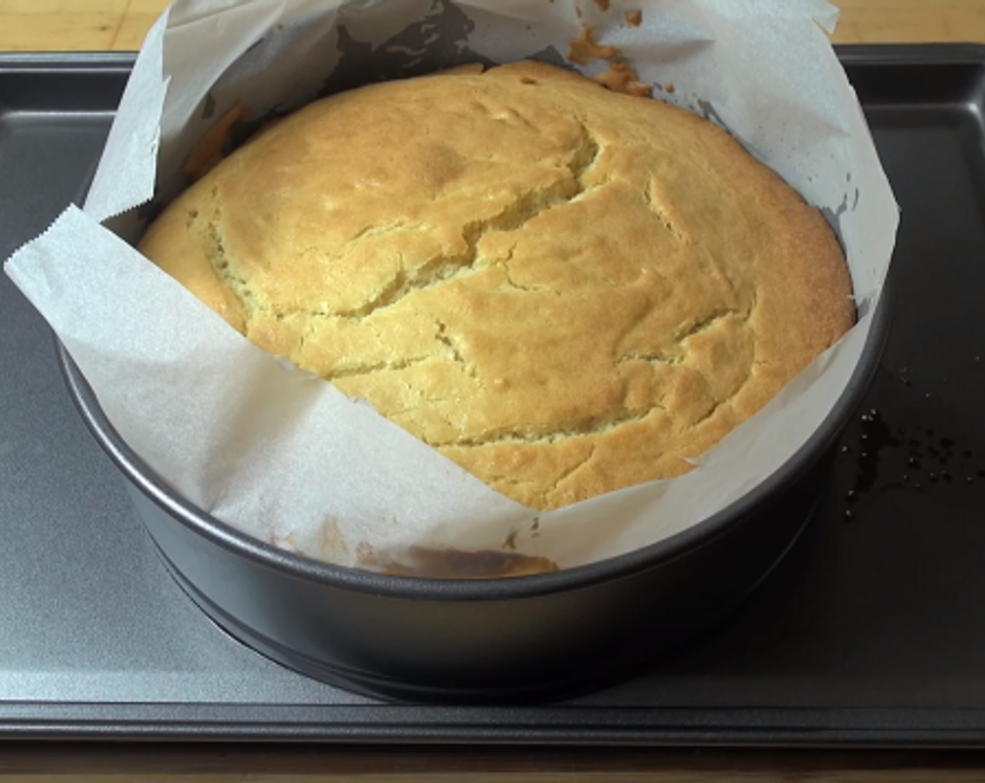 step 7 Allow the cake to cool for 5 - 10 minutes then invert onto a plate.