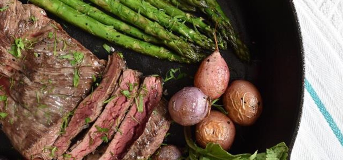 Skirt Steak with Roasted Vegetables