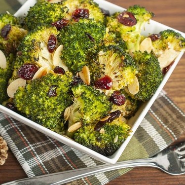 Cranberry Almond Roasted Broccoli Recipe | SideChef