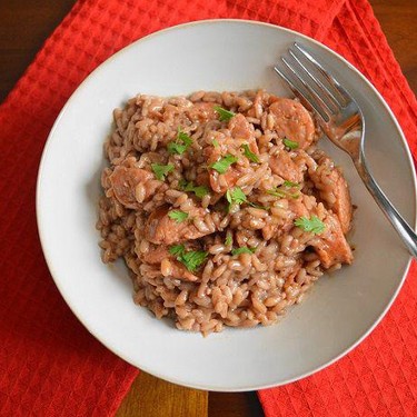 Spicy Andouille Risotto Recipe | SideChef