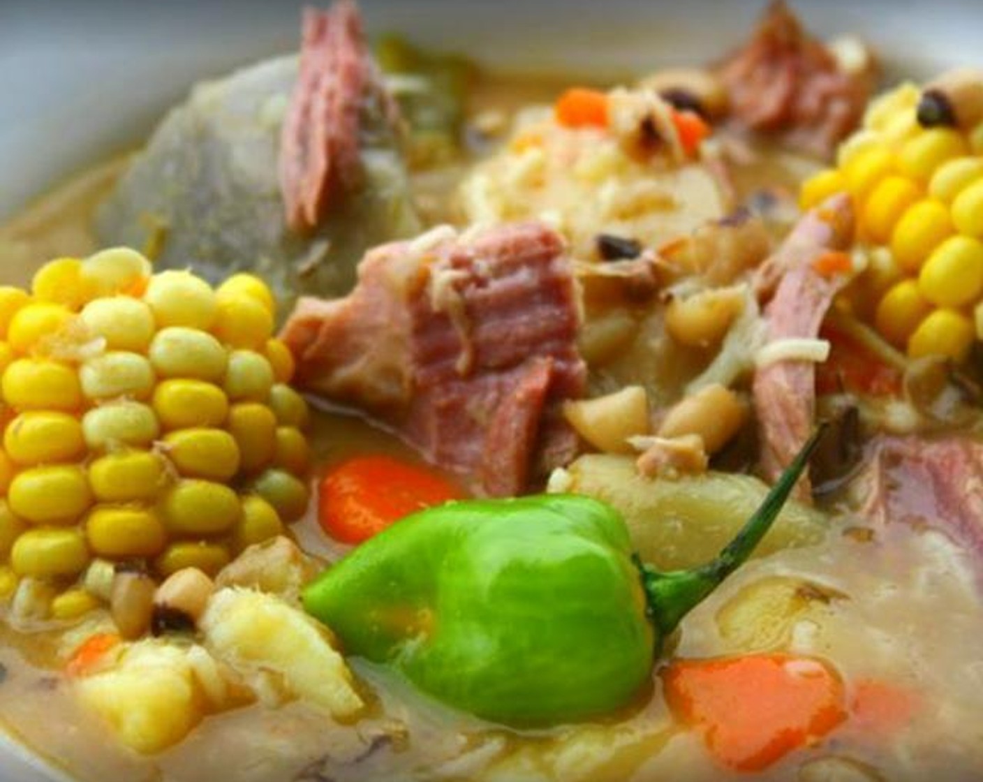 Caribbean Smoked Turkey Soup