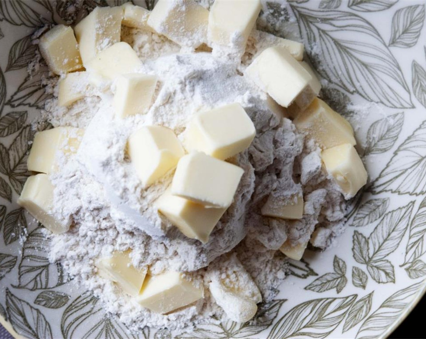 step 2 Start off by making the pie crust. In a bowl, combine All-Purpose Flour (1 cup) and Vegetable Shortening (1/3 cup).