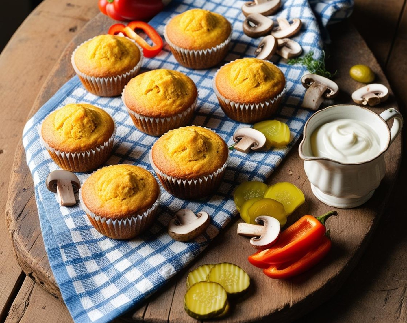 Cornbread Muffins with Veggies