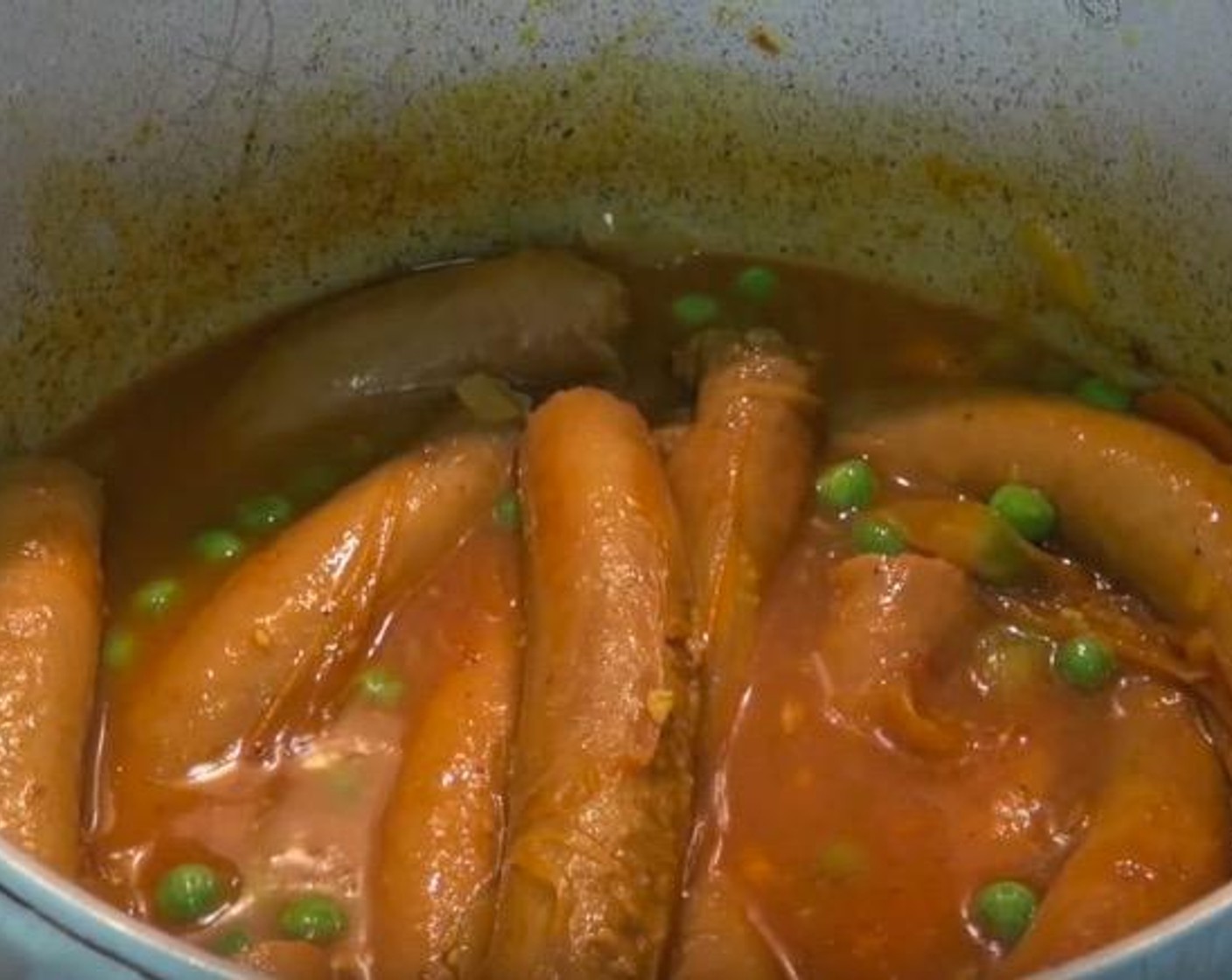 step 5 Stir in Frozen Green Peas (1 cup). Season with Salt (to taste) and Ground Black Pepper (to taste). Allow to simmer for another few minutes.