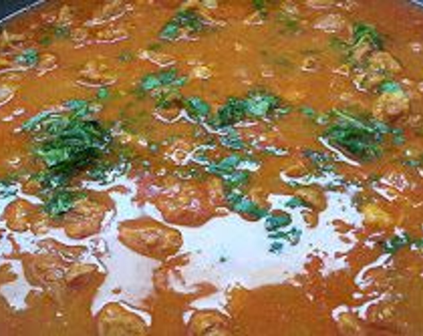 step 14 Once the gravy is done add the Fresh Cilantro (to taste) and switch off the flame.