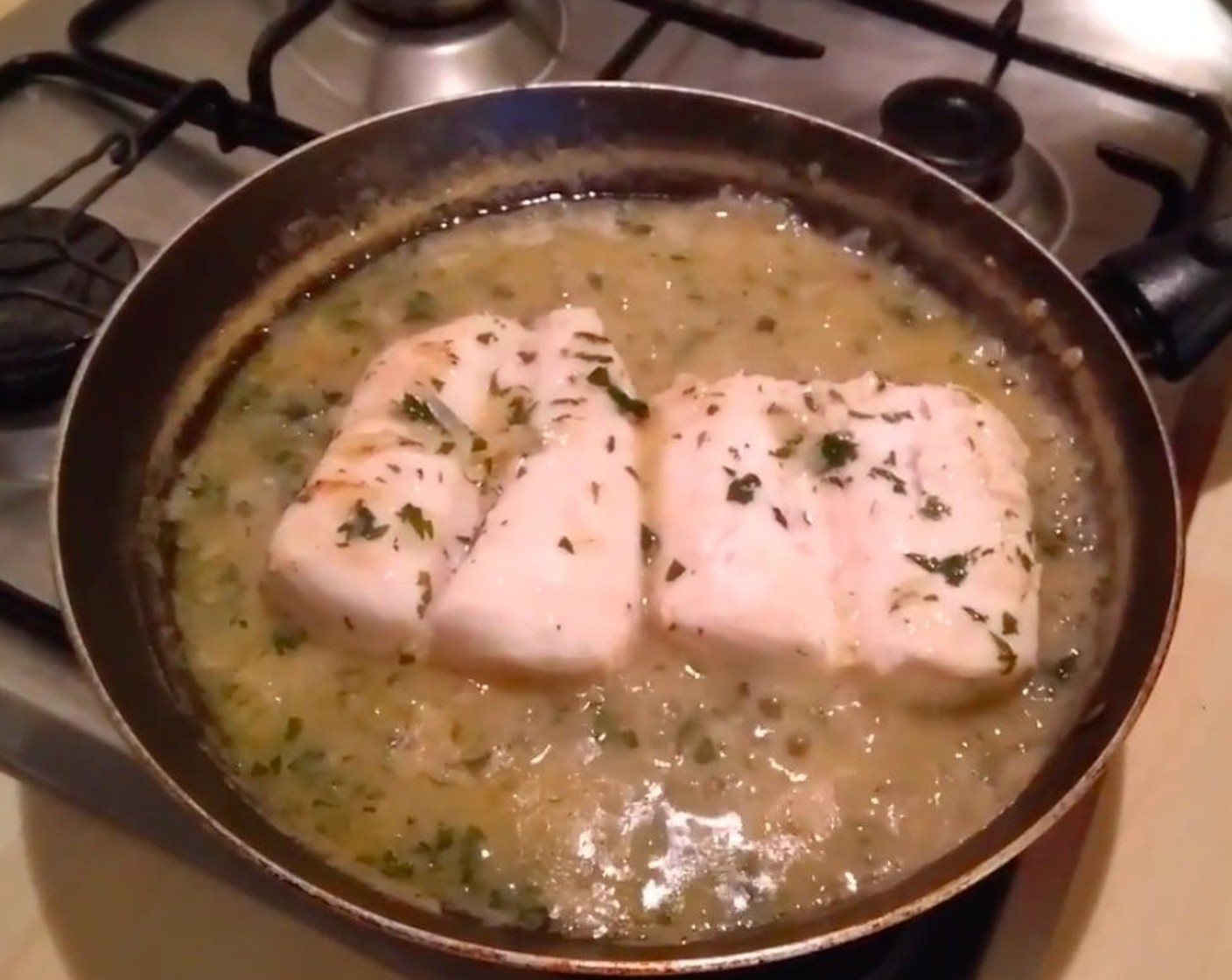 step 10 Turn the fillets and cook them for a few minutes or until cooked through.