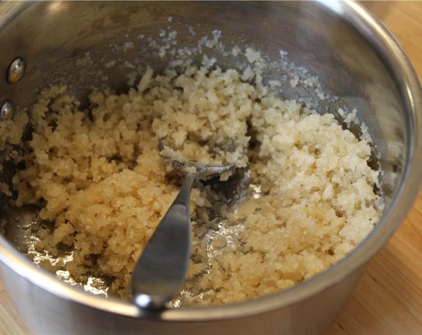 step 17 Melt the remaining Unsalted Butter (1/4 cup) and stir in the Panko Breadcrumbs (3/4 cup).