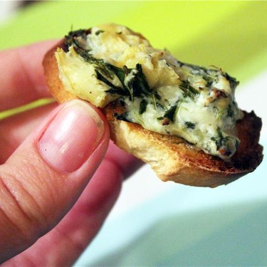 Spinach Artichoke Toasts Recipe | SideChef