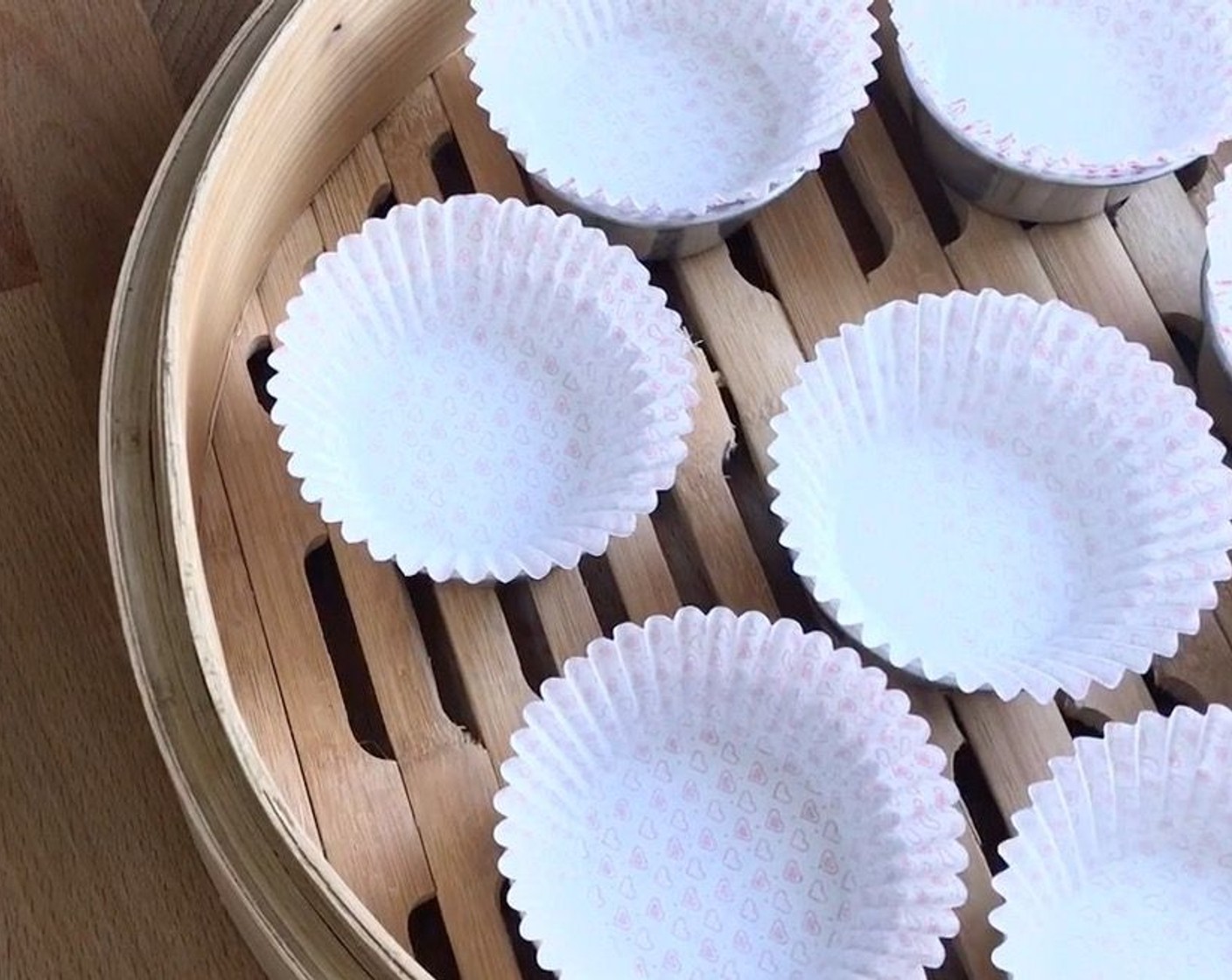 step 12 Line steaming cups with paper liners.