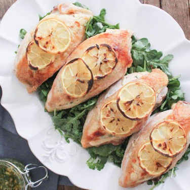 Goat Cheese Stuffed Chicken Breasts with Rustic Basil Pesto Recipe | SideChef