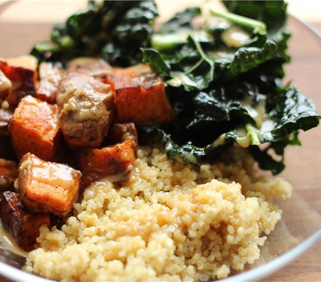 Kale & Sweet Potato Quinoa Bowl Recipe | SideChef