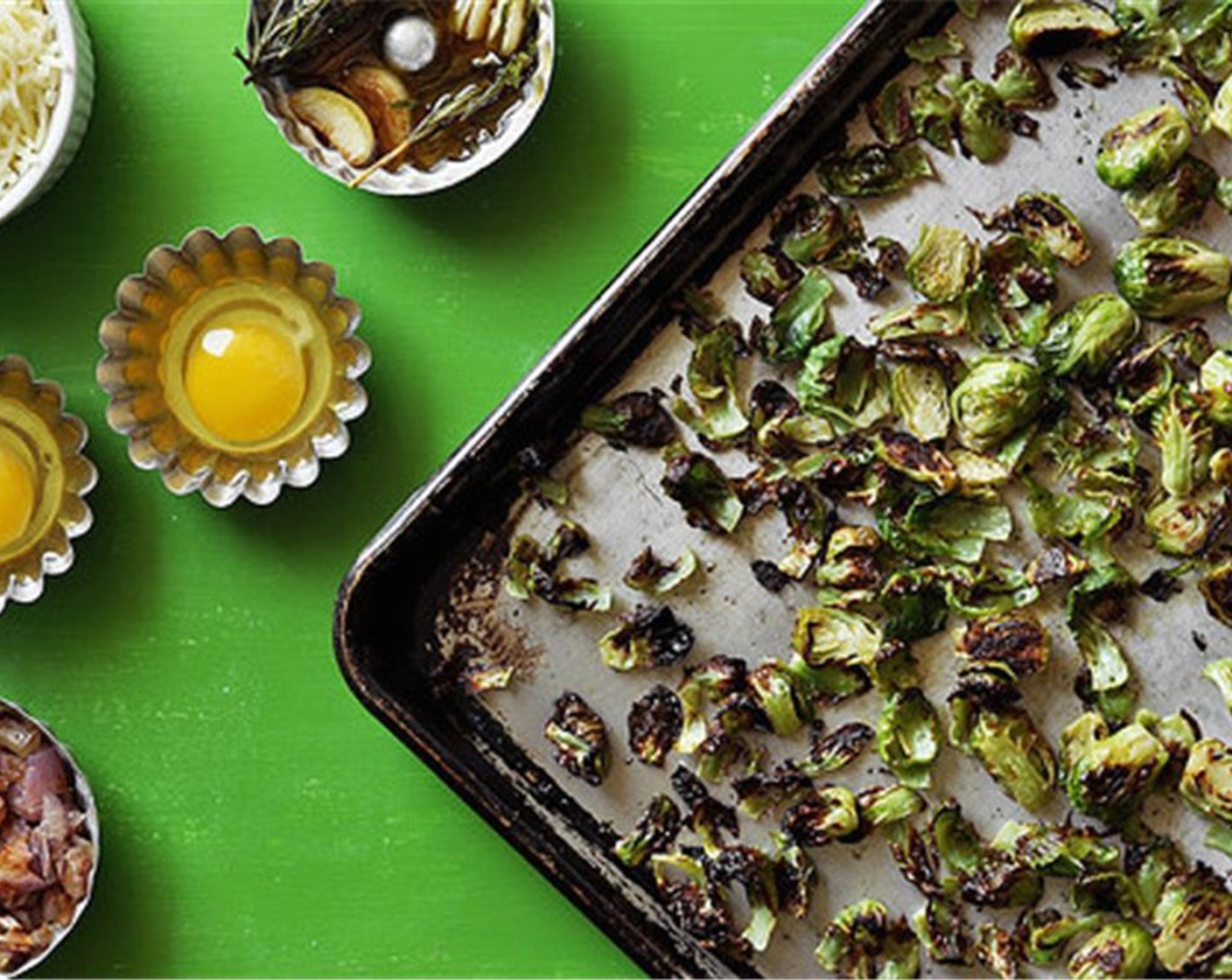 step 7 Toss to evenly coat and roast in the oven for about 10 to 15 minutes, or until the leaves are crispy. Remove from oven and allow to cool.