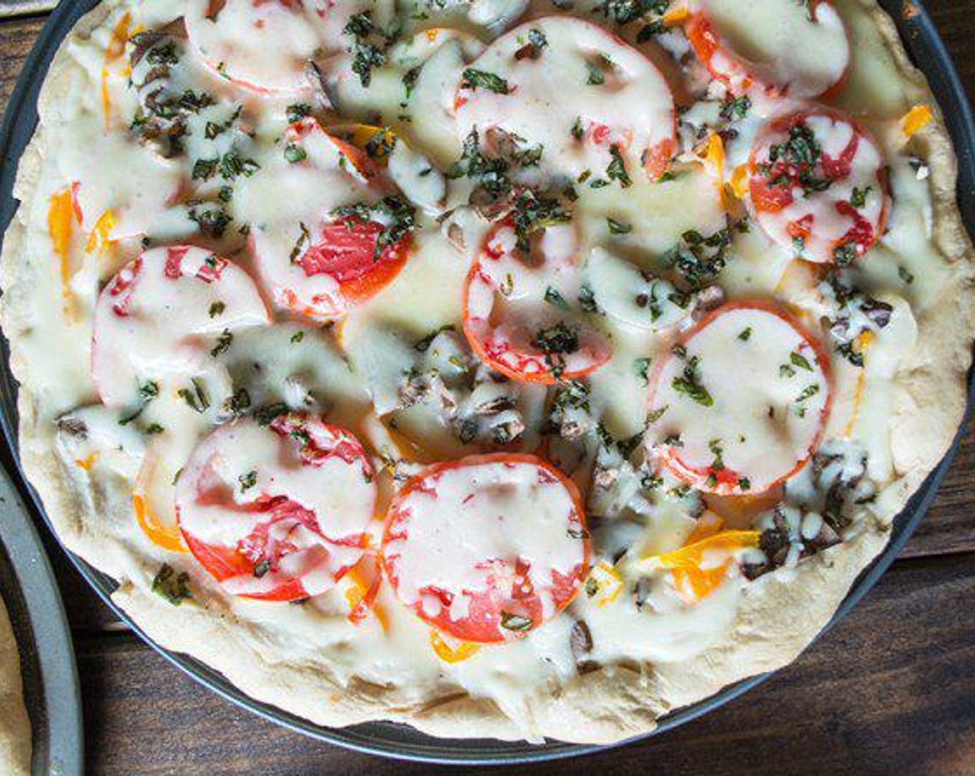 Alfredo and Veggie Game Day Pizza