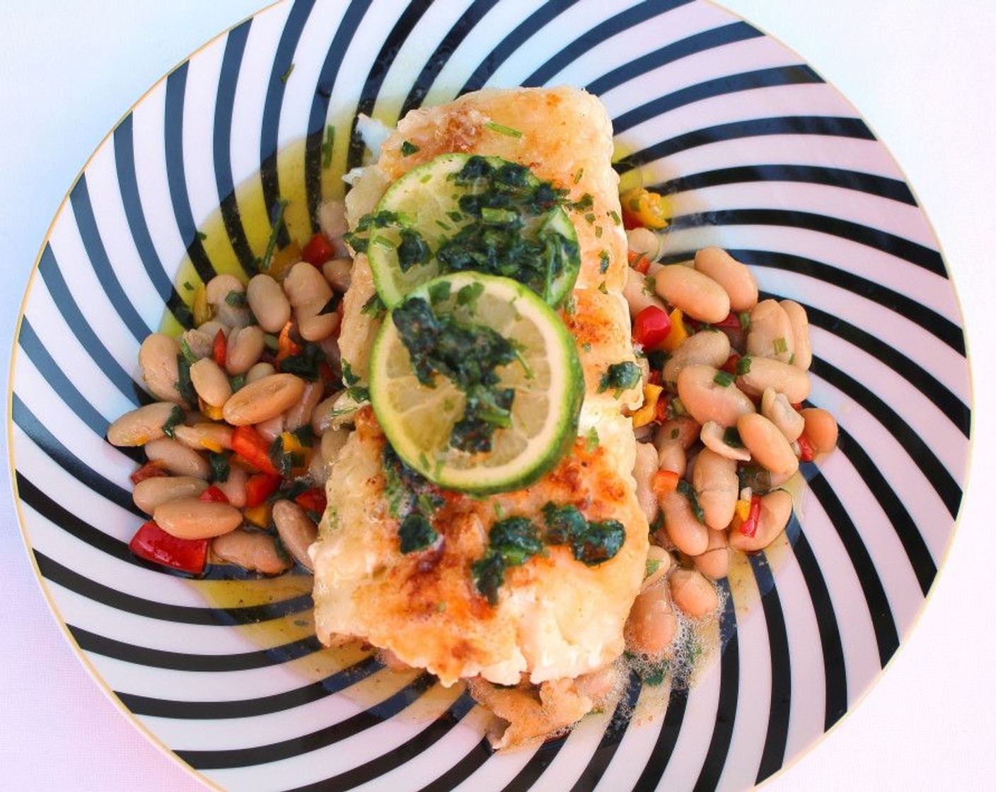 Sautéed Cod Fillet with Cannellini Bean Salad