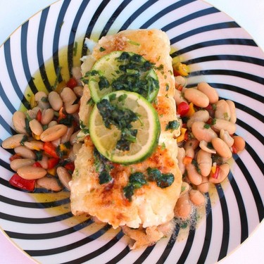 Sautéed Cod Fillet with Cannellini Bean Salad Recipe | SideChef