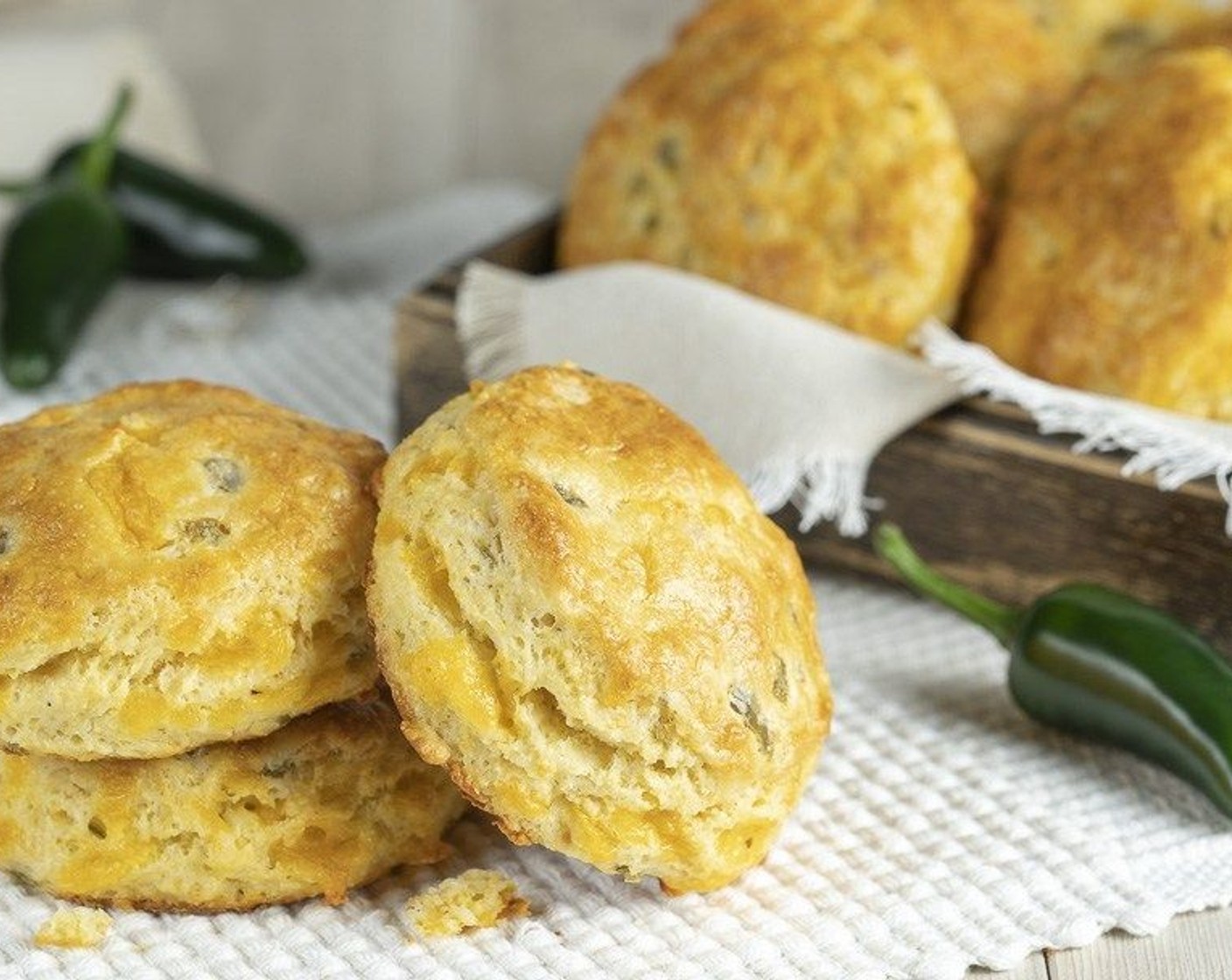 Flaky Jalapeño Cheddar Biscuits