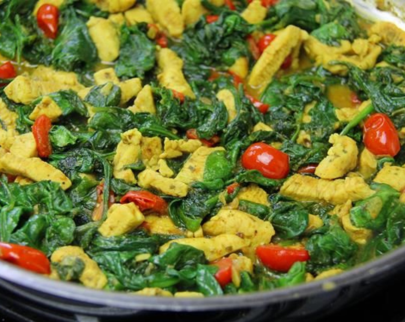 20 Minute Curry Chicken With Spinach
