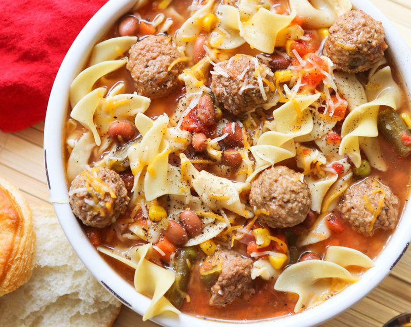 Easy Crockpot Meatball Soup