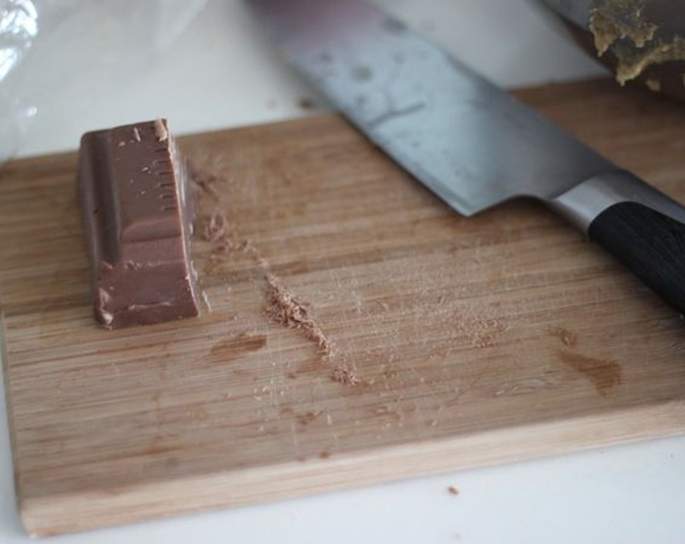 step 7 If you want to add chocolate, chop up Milk Chocolate (1/3 cup) into small pieces and add it into the mixture and mix well.