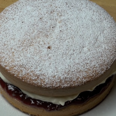 Sponge Cake with Jam and Cream Recipe | SideChef
