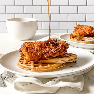 Air-Fried Hot Chicken and Waffles Recipe | SideChef