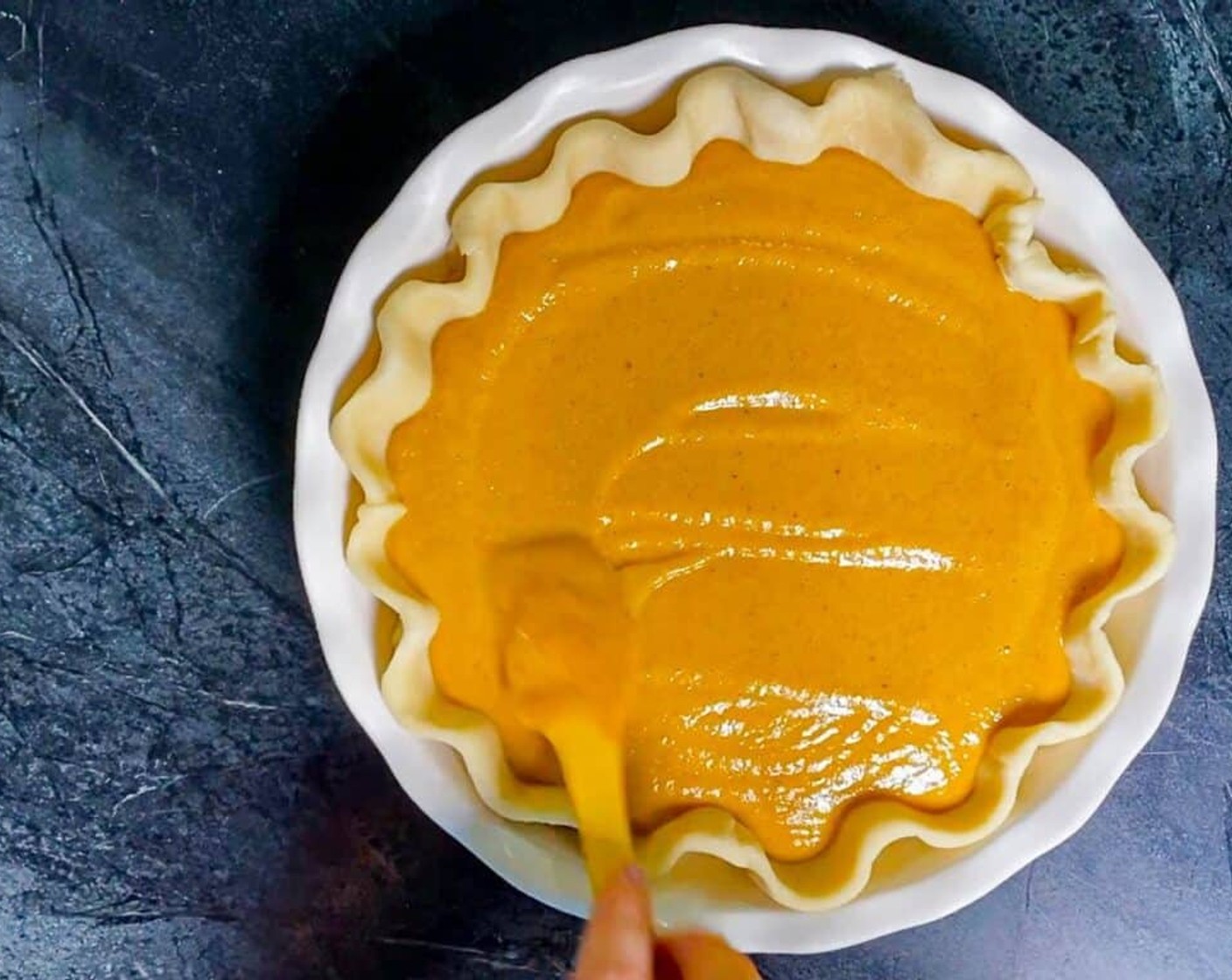 step 13 Bake for pumpkin pie for 10 minutes at 450 degrees F (230 degrees C).