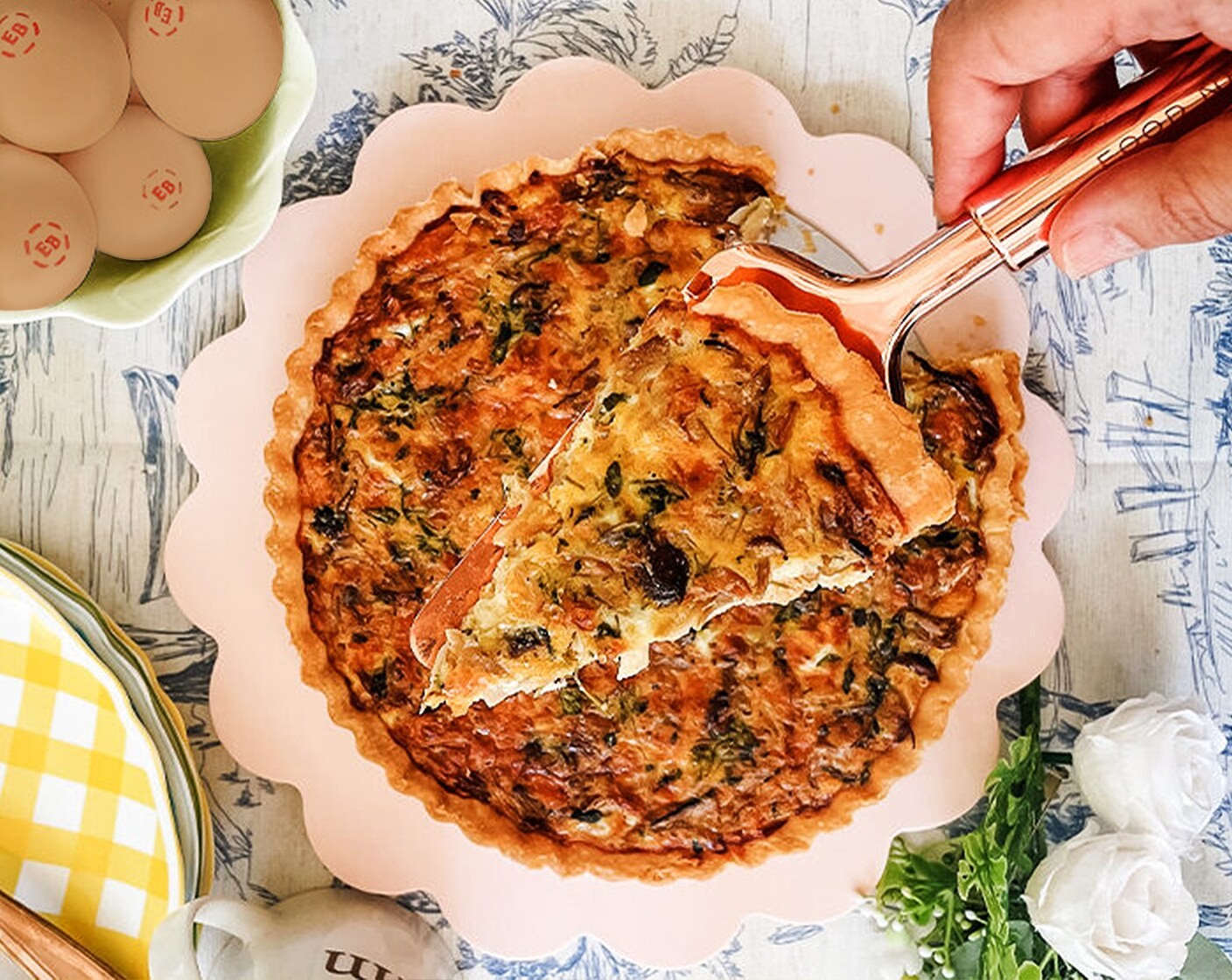 Mushroom and Gruyere Quiche