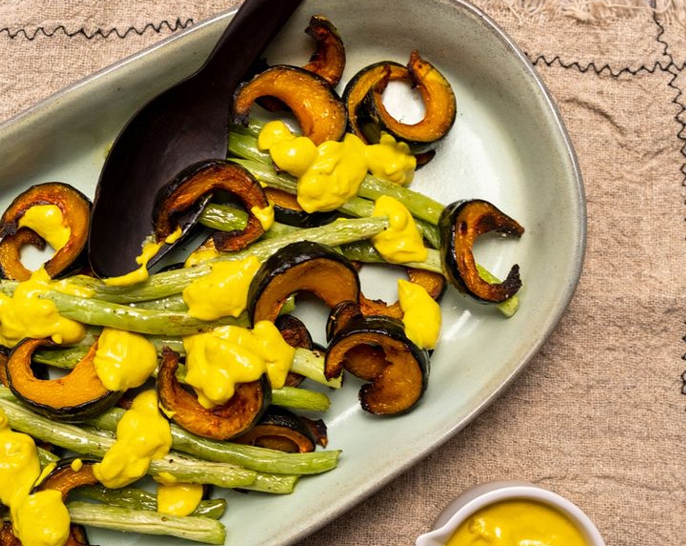 Ginatanag Sitaw at Kalabasa (Roasted Vegetables with Coconut Ginger Gravy)