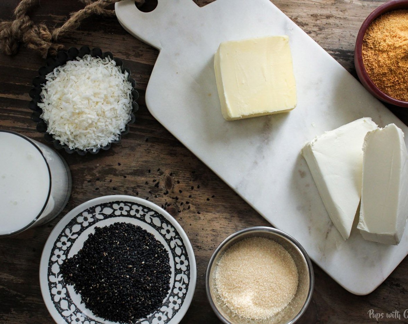 step 9 To make the filling, in a large bowl, combine the black sesame seed/sugar mixture and Philadelphia Original Soft Cheese (1 cup) with a fork or spatula. Cream cheese must be soft else it will not mix with the black sesame seeds evenly.